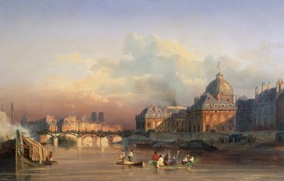 Ein Blick auf Paris von der Seine von Louis Nicolas Matout